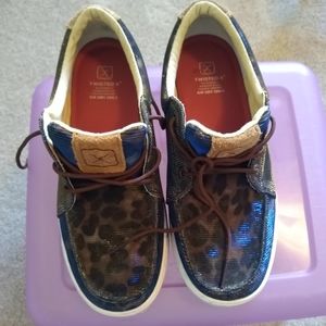 Women's Twisted X Iridescent Brown Leopard Sneakers